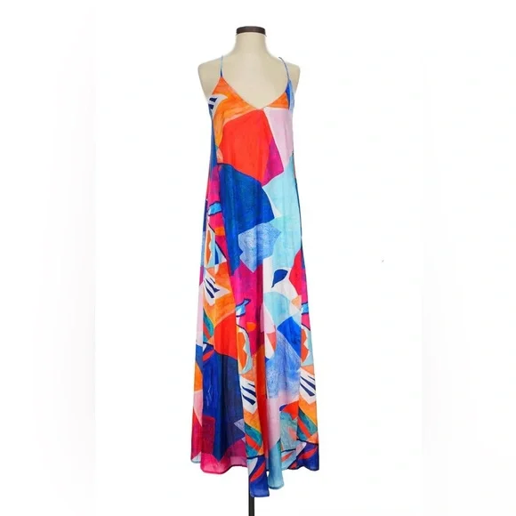 maxi dress halter neck Sylvie Plunge V-Neck Maxi Dress